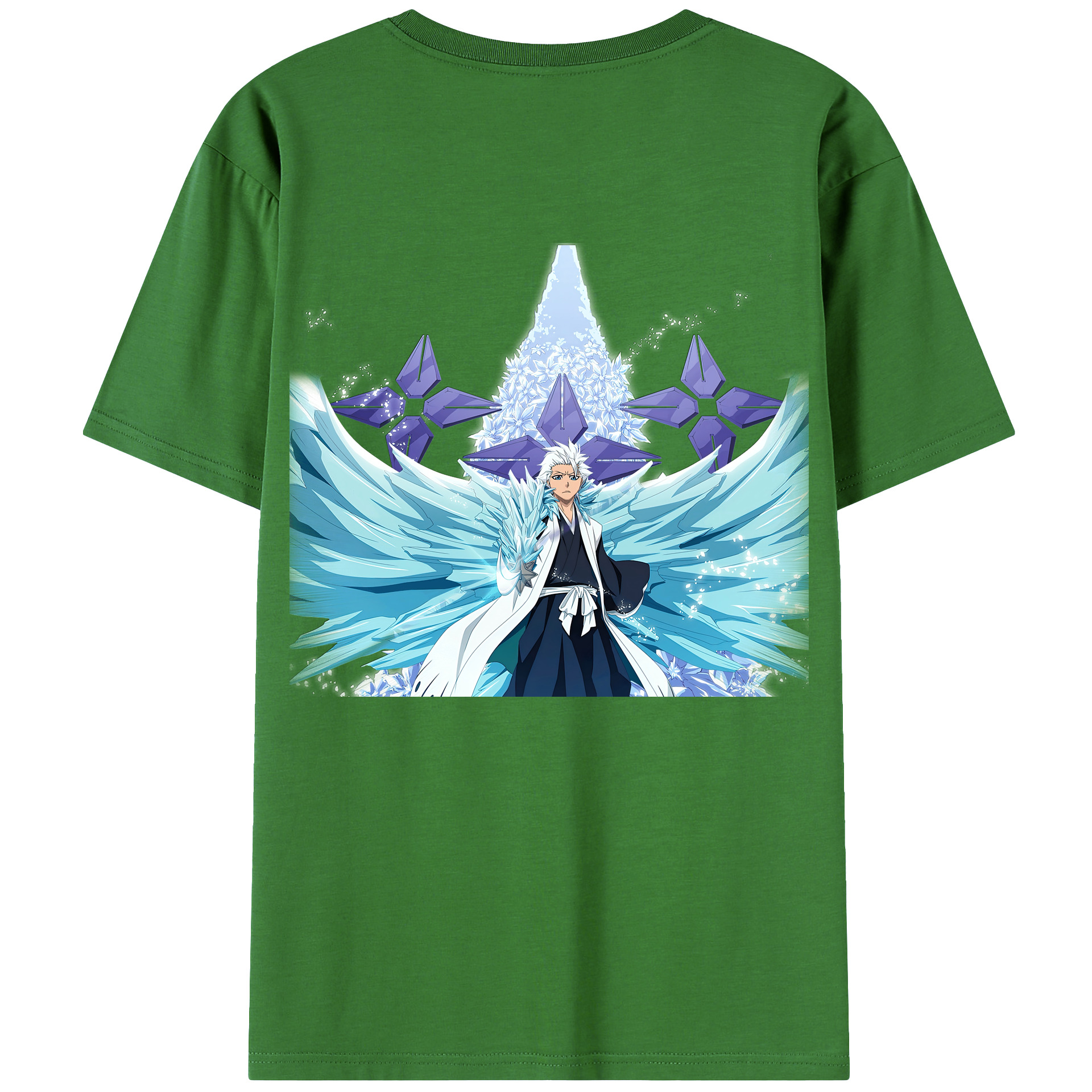 （画像用） ブリーチ 日番谷冬獅郎（ひつがや とうしろう） BLEACH Hitsugaya Toushirou レディース半袖Tシャツ(バックプリント)